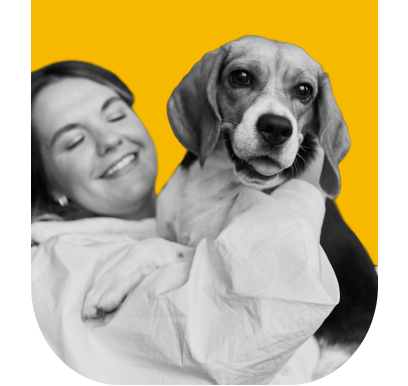 Natalia with dog